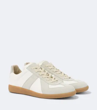 Maison Margiela Replica leather and suede sneakers