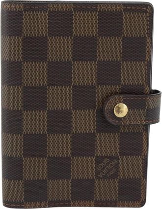 Louis Vuitton Ring Agenda Cover Damier Brown Canvas Briefcase Bag (Pre-Owned)