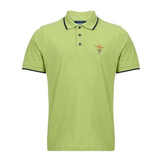 Aeronautica Polo In Piqu&eacute; Di Cotone 261Po 1308Up 00082 - Heren - Polos - Groen - M - Katoen - Tops