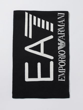 Emporio Armani Sciarpa EA7 in maglia con logo jacquard