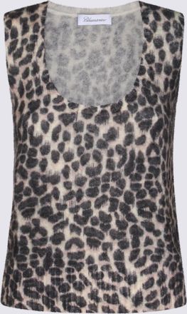 Blumarine Leopard Wool Top