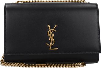Saint Laurent Kate Damess Zwart leren schoudertas