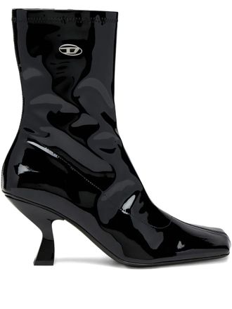 Diesel Stivaletti Amber con placca logo - Nero