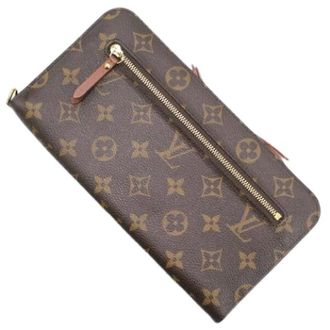 Louis Vuitton Vintage, unisex, Bruin, ONE Size, Pre-owned Vintage Canvas Portemonnee