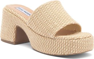 Steve Madden Reign Platform Mule in Natural Multi at Nordstrom Rack, Size 10