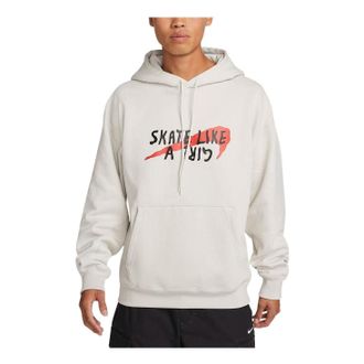 Nike Skate like a girl graphic hoodie Rice White DQ7305-072