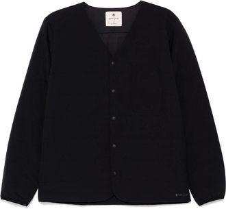 Snow Peak Light Jackets, male, Black, L, Insulated V-Neck Jacket Black Design