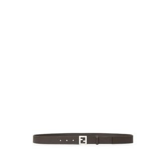 Fendi FF Dark Brown Leather 30mm Belt