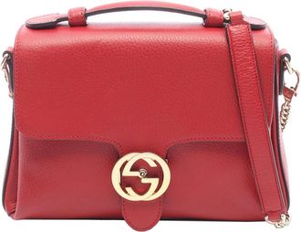 Gucci Pre-owned Gucci Small Dollar Calf Interlocking G Satchel Ladies 9ZPZ5FAJYEM37X7W