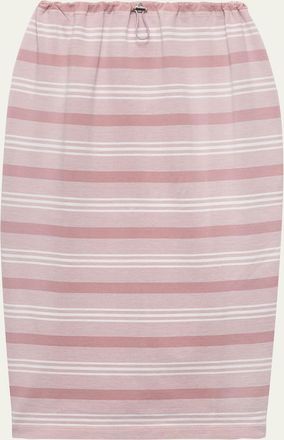 Prada Striped Jersey Pencil Skirt