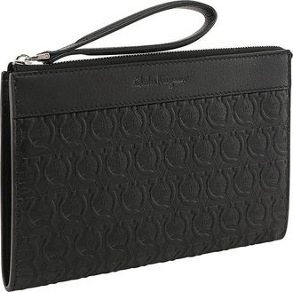 Ferragamo SALVATORE FERRAGAMO Gancini Mens 723757 Black Document Holder