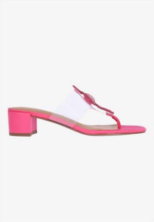 J. Rene&eacute; Womens Bonaire Thong Sandals In Clear/pink Shantung