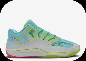 Nike Mens Kd18 Basketball Shoes In White/aqua