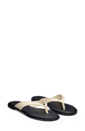 Reformation Jessie Flip Flop in Almond Black at Nordstrom, Size 10.5