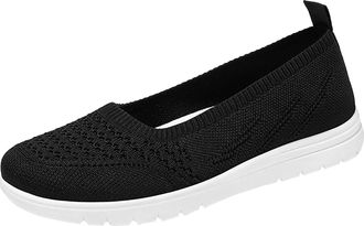 Generic Walking Shoes Womens Comfort Shoes for Women Slip On Casual Shoes Leisure Lightweight Mesh Breathable Flat Shoes Soft Comfortable Outdoor Shoes Plain 