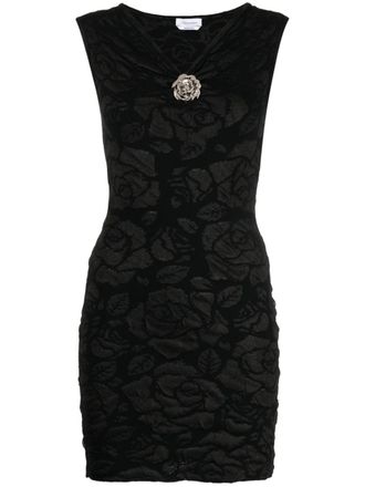Blumarine Abito con motivo jacquard - Nero