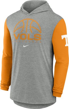 Nike Tennessee Basketball Nike Mens Dri-FIT College Long-Sleeve Hooded T-Shirt in Grey | 01NB09GWUTN-8SY