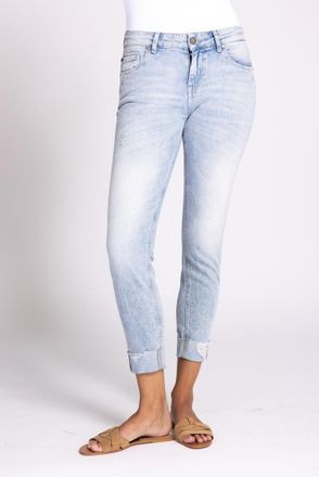 Zhrill Regular-fit-Jeans ZHRILL ZHNOVA, Damen, Gr. 27, N-Gr, blau, Denim/Jeans, Obermaterial: 99% Baumwolle, 1% Elasthan, regular fit 7/8-L&auml;nge, Jeans Regula