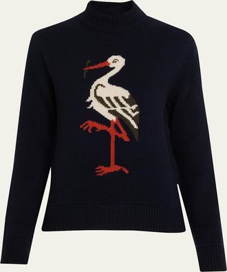 Duran Lantink Heron Cashmere Knit Mock-Neck Sweater