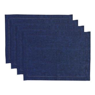 Solino Home Linen Placemats - Milan, 14 x 19 in Royal Blue at Nordstrom, Size Medium