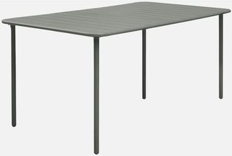 Sweeek Mesa de jardín de metal de 6-8 plazas