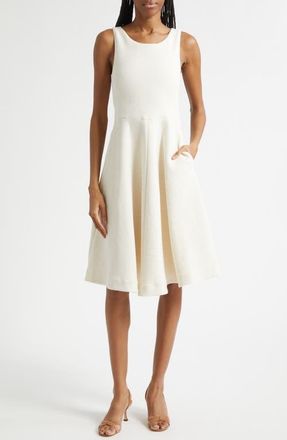 Emporio Armani Jersey A-Line Dress in Solid White at Nordstrom, Size 16 Us