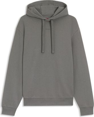 HUGO BOSS Contrast-logo hoodie in cotton terry