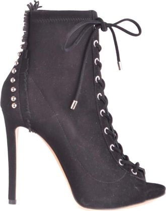 Ninalilou Zwarte Stiletto Enkellaarzen voor Vrouwen - Dames - Laarzen met Hak - Zwart - 36 EU - Su&egrave;de - Schoenen