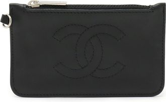 Chanel Black Leather Coin Purse/Coin Case (Pre-Owned)