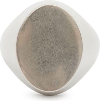 Maison Margiela oval signet ring - unisex - Brass - 8 - Silver