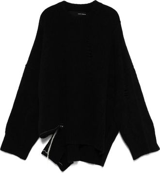 Isabel Benenato Distressed-detail Merino-blend Sweater