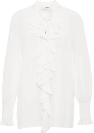Seafarer Milly Blouse met Ruches - Dames - Overhemden - Wit - L - Overhemden