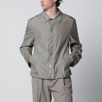 Brunello Cucinelli Unlined jacket in khaki membrane silk