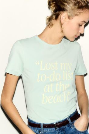 H&M Printed Viscose-blend T-shirt in Light Turquoise/lost at Nordstrom, Size X-Large