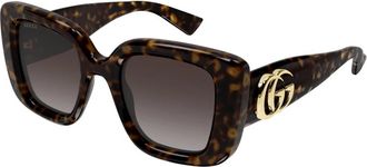 Gucci Butterfly Zonnebril - Dames - Zonnebrillen - Bruin - 50 MM - Nylon - Accessoires