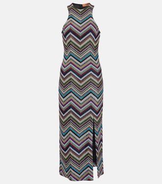 Missoni Abito midi in misto lana a zig zag