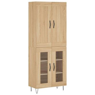 Berkfield Home Highboard Sonoma Oak 69.5x34x180 cm Engineered Wood in Light Brown