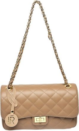 Isabella Rhea Beige Rundleer Tas