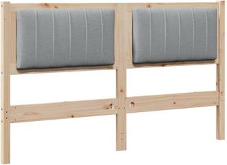 vidaXL Cabecero Tapizado Marr&oacute;n 135 Cm Madera De Pino Macizo Vidaxl