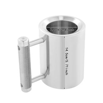 OEM Vaso De Fitness, Capacidad De 300 Ml, Dise&ntilde;o De Acero Inoxidable, Color Plata, 500 Ml