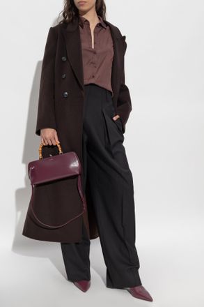 Victoria Beckham Wool Coat, Womens, Brown