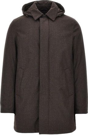 Herno Padded technical wool down jacket Man 48