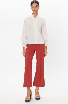 Rebecca Taylor Lorelai Embroidered Shirt in Ivory at Nordstrom, Size X-Small