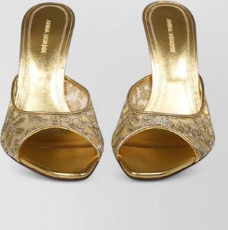 Amina Muaddi leather mules
