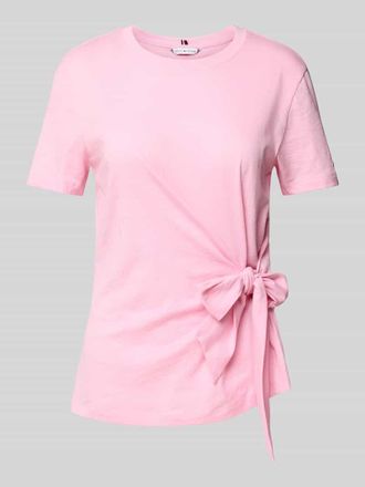 Tommy Hilfiger Regular Fit T-Shirt aus reiner Baumwolle in Pink, Gr&ouml;&szlig;e S