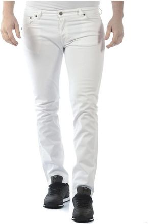 Daniele Alessandrini Slim-fit Jeans - Heren - Slim Fit Jeans - Wit - W34 - Katoen - Jeans