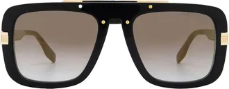 Marc Jacobs Grey Shaded Gold Rectangular Mens Sunglasses MARC 670/S 0807/FQ 55