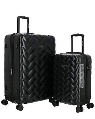 Roberto Cavalli Molded Quilt Collection 2Pc Expandable Luggage Set