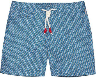 Orlebar Brown Costume da bagno con motivo geometrico - Blu