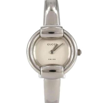 Gucci Pre-owned Watches, female, Gray, Size: ONE SIZE Pre-owned Stainless Steel Quartz 1400L